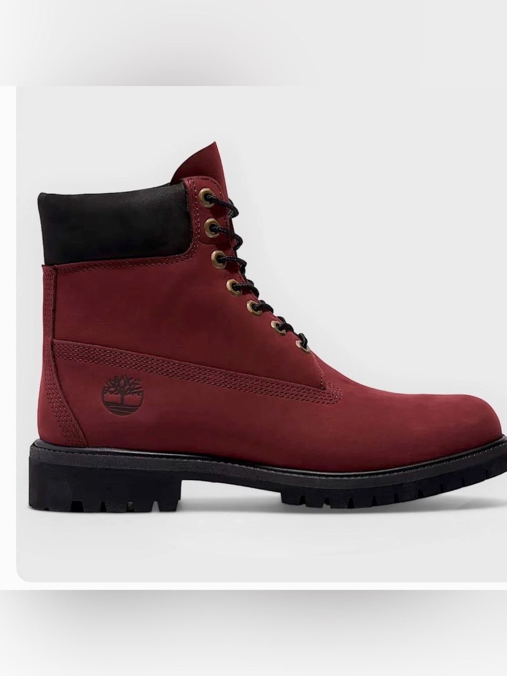 TIMBERLAND PREMIUM 6 IN WATERPROOF BOOT MEN’S - BURGUNDY NUBUCK C60 NWT